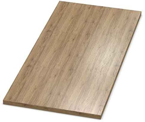 AUPROTEC Tischplatte 28mm Eiche Sanremo Classic 1400 mm x 700 mm Holzplatte melaminharzbeschichtet Spanplatte mit 2mm ABS Kante Auswahl: 140x70 cm
