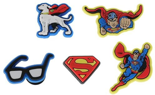 Crocs Superman - Paquete de 5 dijes unisex para zapatos, multicolor, talla única, multicolor, Talla única