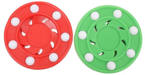 ADOCARN 2stücke Teiliges Inline-Hockey Robust Und Gleitfähig Für Roller Street-Hockey Geeignet Für Training Und Wettkampf Spezielle Pucks Für Präzise Schüsse Und Schnelles