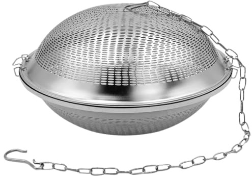 IMUSINICE Infusor de Té de Acero Inoxidable Reutilizable con Cadena, Colador Esférico para Hojas Sueltas, Resistente y No Deformable, Adecuado para Infusiones y Especias en Cocina
