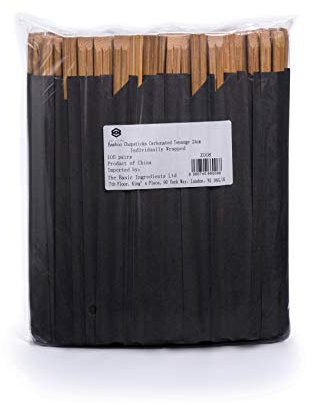 Ken Chiku - Essstäbchen aus Bambus Tensoge mit Kohlensäure 24cm | Nachhaltiger Bambus | Einzeln verpackt