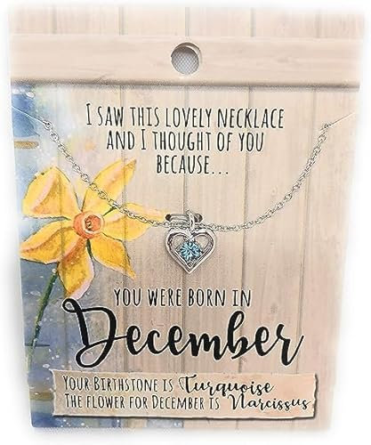 I saw this necklace and thought of you - Birthstone Necklace - December