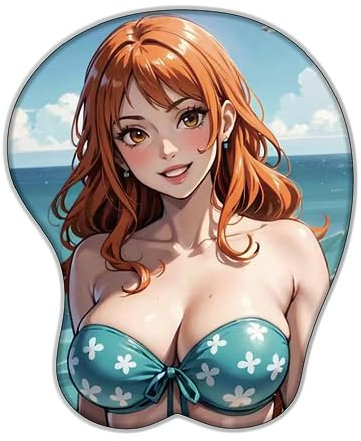 One Piece NaMi 3D Tapis de Souris de Dessin Animé Stéréoscopique Tapis de Souris Ergonomique avec Support de Poignet