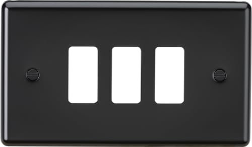 Knightsbridge 3G Grid Faceplate - Matt Black