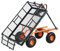 VEVOR Gartenwagen, Gartenkarre aus Metall mit einfach zu montierendem Rahmen, Kippbarer Bollerwagen mit umwandelbarem 2-in-1-Griff, Mehrzweckschubkarre mit 180 kg Tragfähigkeit, 25,4 cm Reifen
