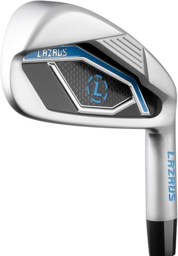 LAZRUS LAZ2 Premium Herren-Golfschläger-Sets/Einzelpersonen – entwickelt, um Ihr Golfspiel zu verbessern, rechte und linke Hand, abgestufte Stahlschäfte, verzeihende Golf-Eisen (Silber, #4 Eisen (1