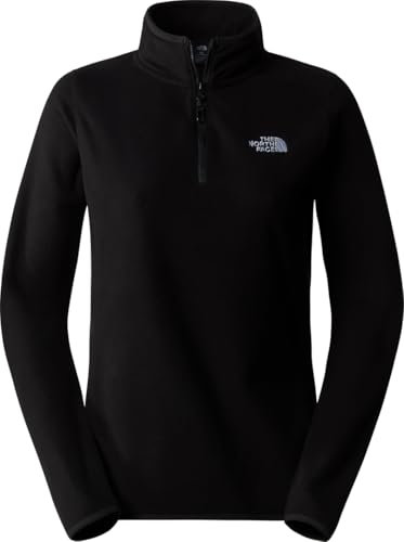 The North Face NF0A855M4H0 W 100 Glacier 1/4 Zip - EU Maglia Lunga Donna TNF Black-NPF Taglia XS