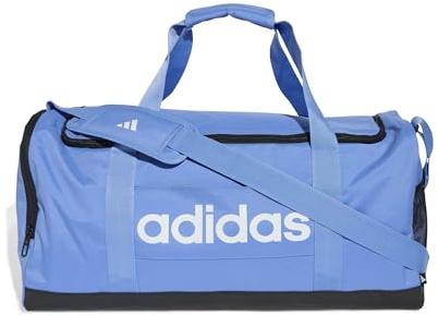 Adidas Unisex Adulto Essentials Linear Duffel Bag, Blue Fusion/Black/White, M