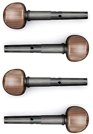 Wittner 270131S04-P, set med 4 finstämningsskruvar för violin, för 1-2-1-4 violiner, Ø 7,2-1:30, palisanderfärgade, 4-pack, tillverkade i Tyskland