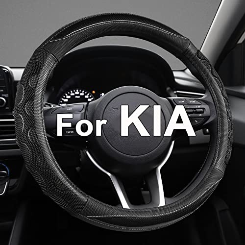 GIANT PANDA Rattöverdrag för Kia Soul, Sportage, Forte, Optima, Telluride (3D-bikakemönster-svart-standardstorlek)
