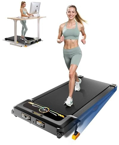 Anylife Cinta de Correr con inclinación del 10%, Waliking Pad 1-6 km/h para el hogar,Treadmill bajo el Escritorio, máquina para Caminar de 2,5 CV para el hogar y la Oficina, 150 kg，Black