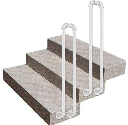 Soportes de barandilla de escalera al aire libre en forma de U para escalones de porche delantero y paredes laterales, soportes de seguridad de hierro forjado para loft, villas y jardines, duraderos y