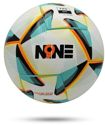 NINE FIFA Basic Flash Hybrid Football, Size 4 & 5 – Water-Resistant, Seamless & Durable Soccer Ball for Men, Women, Youth, Training & Match Play