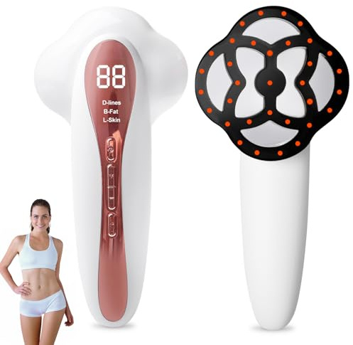 Elektrische Lymphdrainage Gerät, Anti Cellulite Massagegerät, Lipödem Massagegerät, Rote Lichttherapie, mit EMS Puls, 3 Modi & 15 Intensitätsstufen für Bauch, Beine, Arme & Gesäß