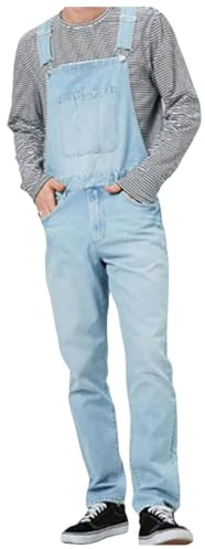 Generisch Peto para hombre, pantalones de trabajo, protección para el tiempo libre, para todas las estaciones, peto para hombre, con bolsillos, pantalones vaqueros y tirantes, mono, ropa de trabajo
