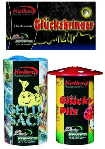 Tischfeuerwerk GLÜCKSBRINGER 2er