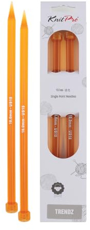 KnitPro KP51218 Aiguilles Simple Pointes Bois Multicolore 35 cm x 10,00 mm