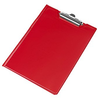 Skrivmapp klämbräda med skyddskåpa mapp röd skrivplatta DIN A5 metallhållare klämma PVC