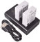 DSTE 2X LP-E8 Repuesto Batería + Cargador USB Dual con Pantalla LCD Compatible para Canon EOS 550D,600D,650D,700D,Kiss X4,Kiss X5,Kiss X6i, Kiss X7i,Rebel T2i,T3i,T4i,T5i Digital Cámara