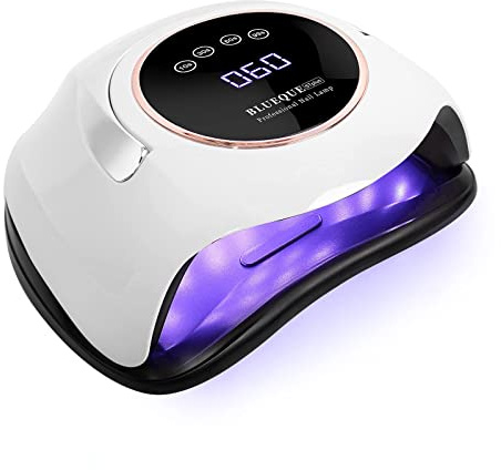 zalati Lampe à ongles 180 W LED UV lampe de durcissement avec 4 minuteries poignée portable séchage rapide pour outil de soins des ongles – 180 W