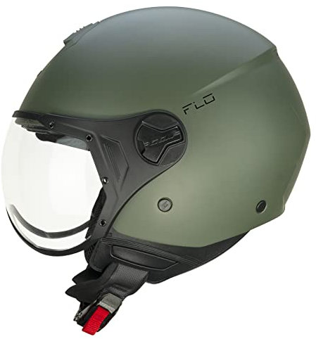 CGM Casco open face, 167A FLO MONO Verde opaco sagomata, M2