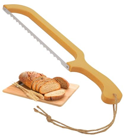 Cuteefun Brotmesser Wellenschliff, 40cm Holzgriff Bäckermesser, Fiddle Bow Design, Brötchenmesser für Selbstgebackenes Brot, Bagels, Baguettes