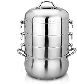 ANSNOW Olla Vaporera para Cocinar, Utensilio de Cocina para Cocinar Al Vapor, Baño María, Utensilios de Cocina, Olla para Guisar, Baño María