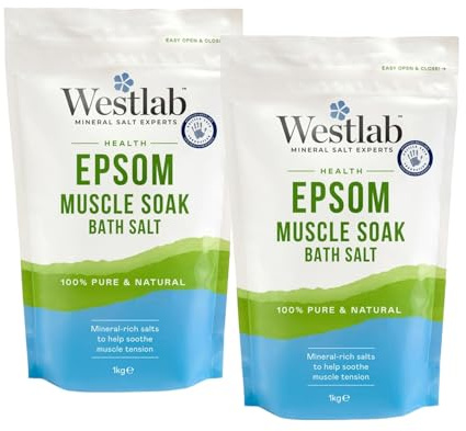 Westlab Reviving Epsom Salt, 1kg (Pack of 2)