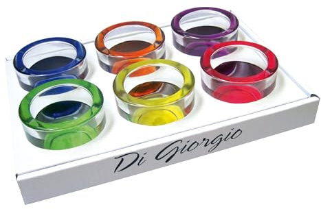 5er Set Teelichthalter aus farbigem Glas