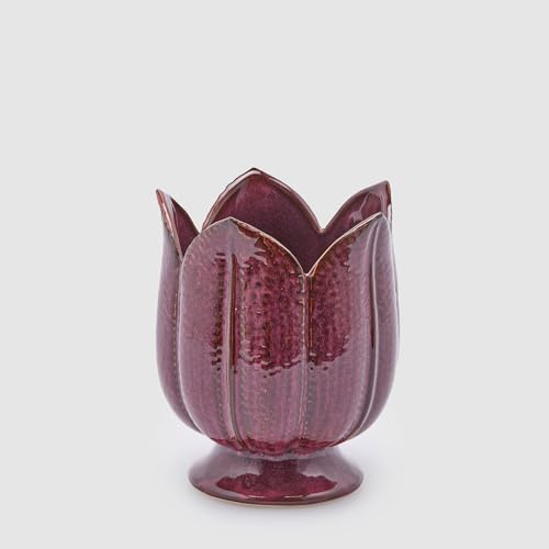 EDG Enzo De Gasperi Enzo De Gasperi Vaso Tulipano H 19 Cm D 16 Cm Purple