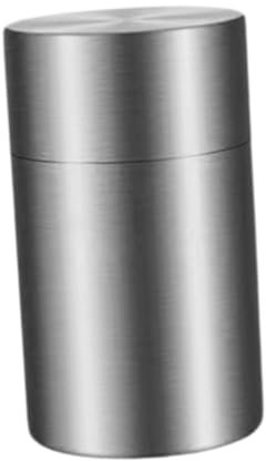 Gcljlmy Recipiente para latas de té, recipiente de café, recipiente de cocina de acero inoxidable para nueces, recipiente reutilizable para té suelto en polvo, almacenamiento de (L)