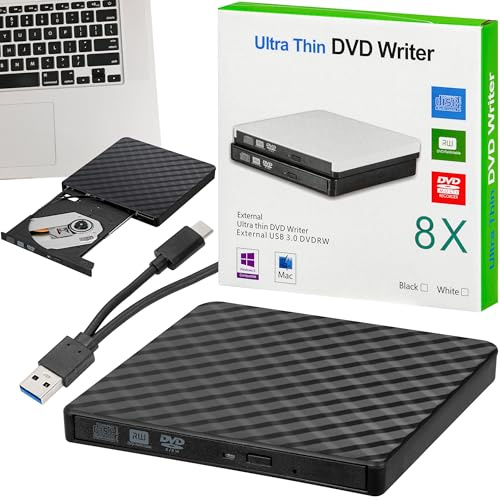 CD-R/DVD-ROM/RW-enhet extern USB 3.0 CD-brännare bärbar Plug & Play-spelare
