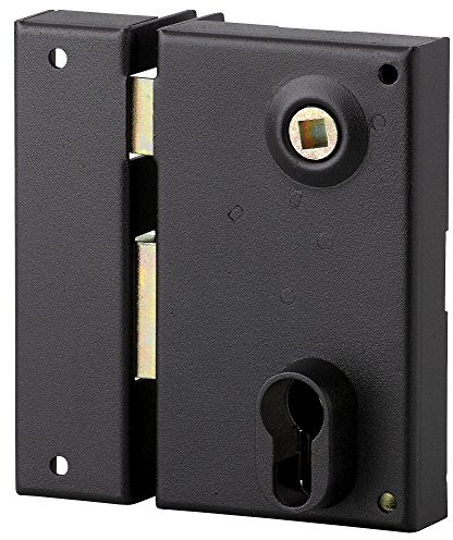 THIRARD - Boitier de serrure verticale en applique double entrée à fouillot pour entrée, gauche, axe 45mm, 73x125mm, noir