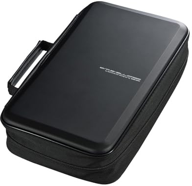 SANWA Pochette CD 104 Capacités, Étui de Rangement DVD VCD avec Poignée et Fermeture Éclair, Imperméable, Protection Boîtier Blu-Ray Disques, Portable pour Musique, Maison, Voiture, Bureau, Noir