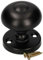 KOTARBAU® Türknopf Ø 55 mm Metall Türknauf Drehbar Kugelknauf Rund Türgriff Türdrucker Türklinke Rosette Feststehend Pulverbeschichtet (Schwarz)