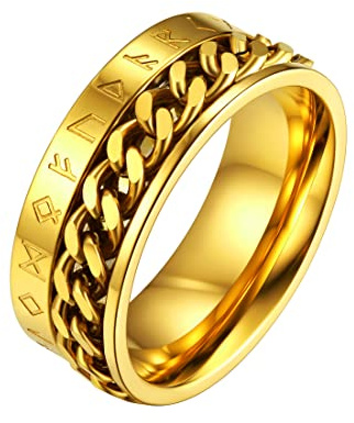 FaithHeart Anillo de martillo de Thor retro con nudo vikingo celta personalizado para hombres, niños y mujeres