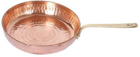 TreegoArt Padella Tadka in rame puro, padella per friggere piatti da portata per casa e hotel, ristorante, cucina, articolo da 350 ml