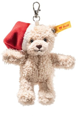 Steiff Kuscheltier Cosy Christmas Anhänger Ben Teddybär, Süßes Stofftier, Kinder, Jungen & Mädchen, Friends, 12 cm, Beige, 112607