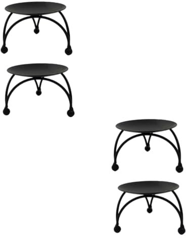 Cabilock 4 Piezas Sujetavelas para Aniversarios Aniversarios Base de Vela de Fiesta decoración de la Mesa de la Cena candelero Decorativo candelabro de Escritorio Planchar