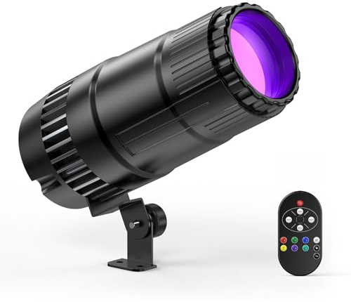 LED Pinspot Licht 30W RGBW Punktstrahler 4 Modi Pinspot LED Spiegelkugelprojektor mit Fernbedienung Mini Strahl Spot für Party Hochzeit Bar Diskotheken