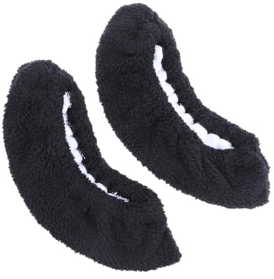 FUNOMOCYA Lot De 2 Protège-Lames De Hockey Serviettes Douces Et Moelleuses pour Patins De Hockey pour Enfants Et Adolescents Accessoires De Patinage sur Glace Noirs