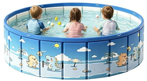 Fold Up Pool Outdoor Bath Tub with Drain Pipe Foldable pool