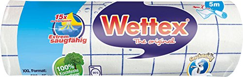 Wettex Rolle, Schwammtücher, kochfeste Naturfaser, 25 cm x 5 m - 5 m