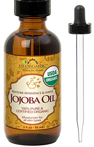 US Organic Jojoba Oil, USDA Certified Organic,100% Pure & Natural, Cold Pressed Virgin, Unrefined, Haxane Free, Sourced from Middle East directly (Small (2oz, 56ml))
