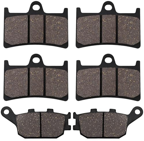 Yerbay Bromsbelägg fram/bak kit för Yamaha YZF R6 600 2003-2016 FZ6 Fazer S2 2007-2009 FZS 1000 2006-2014 FZ1 Fazer 2006-2015 FZ8 Fazer 8 2011-2014 FZ1 Fazer 2006-2015 FZ8 Fazer 8 2011-201415