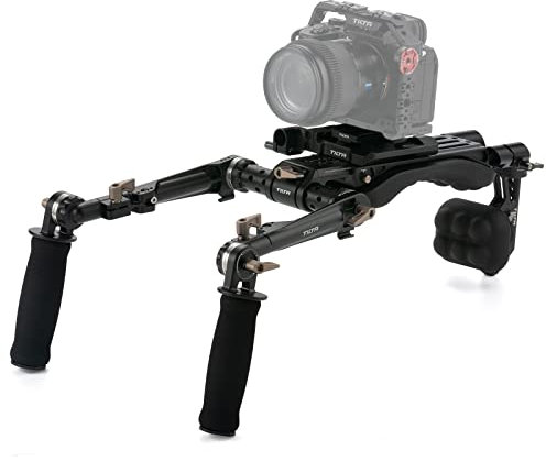Tilta Camera Shoulder Rig Leichtes Schulter-Rig für DSLRs Videofilmherstellungs System-Kit, mit ARCA Manfrotto Dual Baseplate Schnellwechselplatte Verstellbare Rosette Handgriff TA-LSR-B