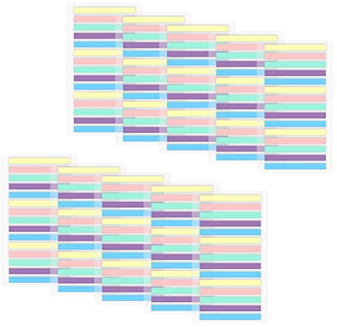 LELE LIFE Lot de 3 000 onglets adhésifs ultra fins pour surligner, petits textes, marque-pages colorés, onglets d'index adhésifs transparents, onglets d'annotation, onglets de livre, macaron