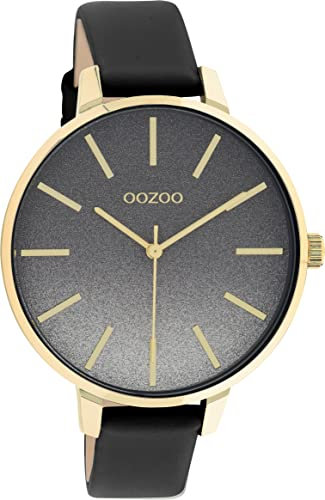 Oozoo Timepieces Damen Uhr - Armbanduhr Damen mit 14mm breites Lederarmband | Hochwertige Uhr für Frauen - Edle Analog Damenuhr in rund C11034