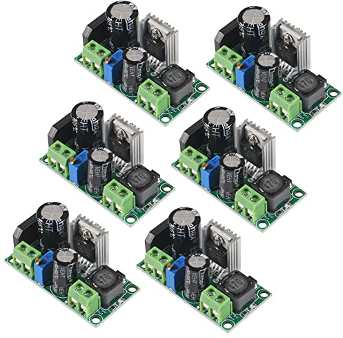 6PCS AC/DC to DC Step Down Buck Converter AC 5-30V DC 5-48V 24V 36V 48V to DC 2.5-35V 12V Voltage Regulator Board 2A Adjustable Volt Power Supply Module Green