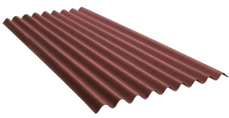 LIGHT - Lastra Monostrato Ondulata Da Copertura Base Rosso Intense 200x85 cm. (1)